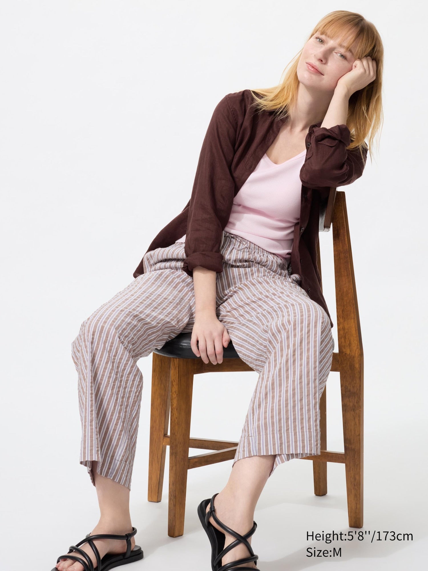 Easy Pants Stripe - BROWN