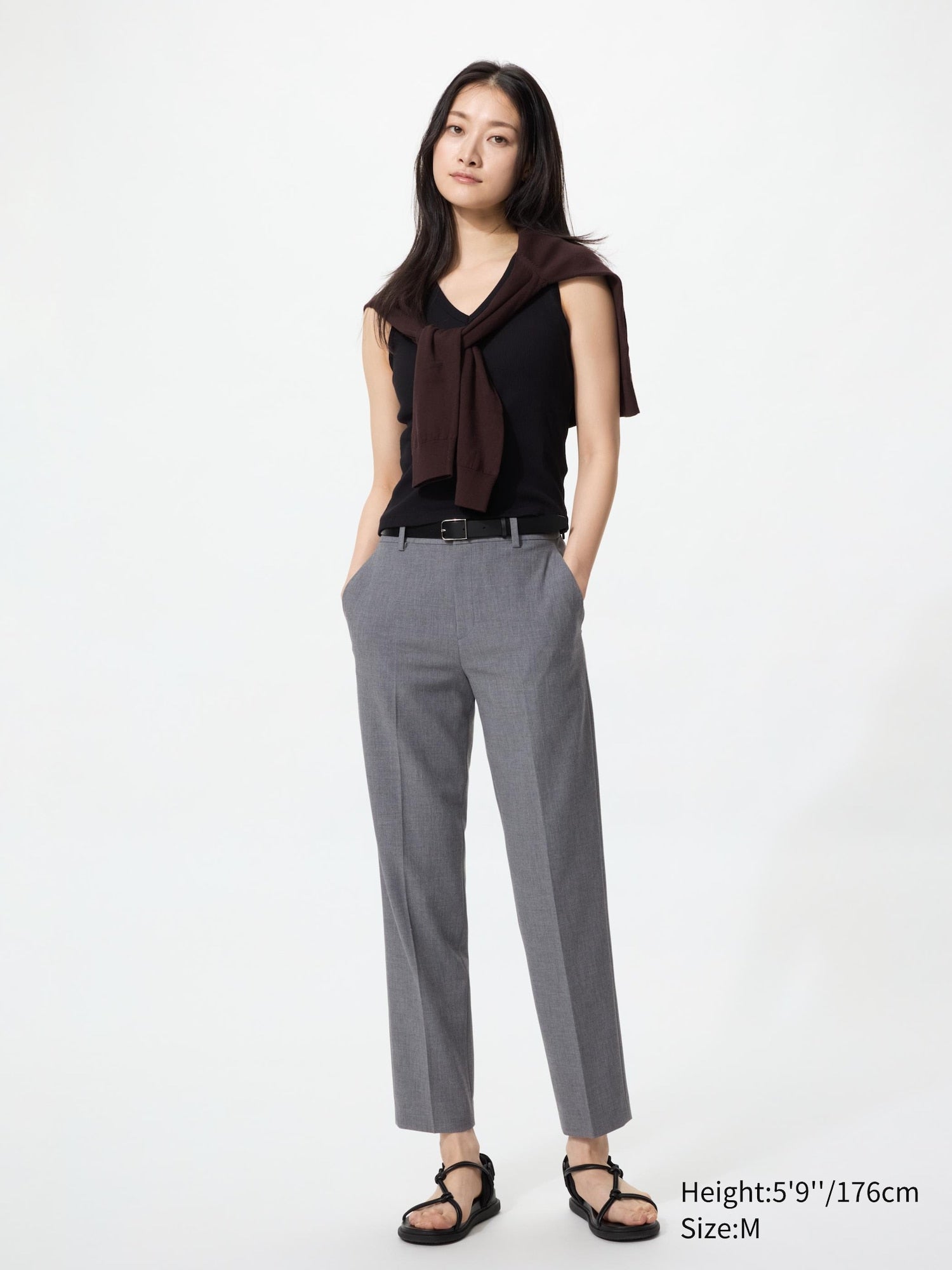 Smart Ankle Pants (Longer Length) - GRAY