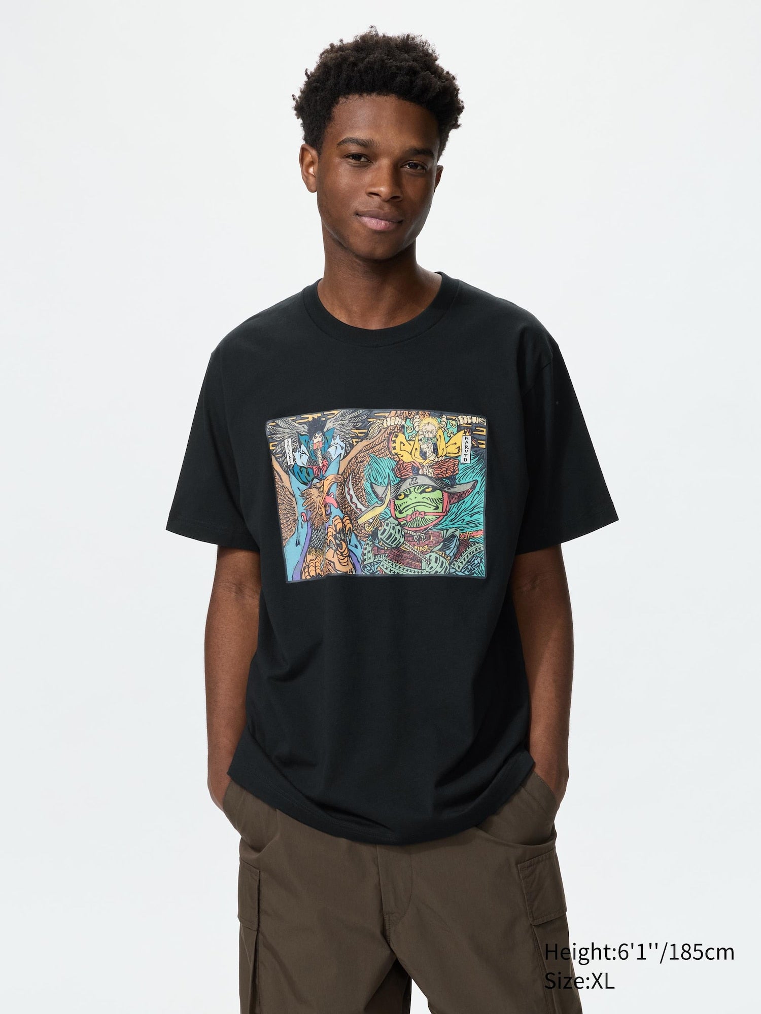 MANGA 100th UT - NARUTO (Short Sleeve Graphic T-Shirt) - BLACK