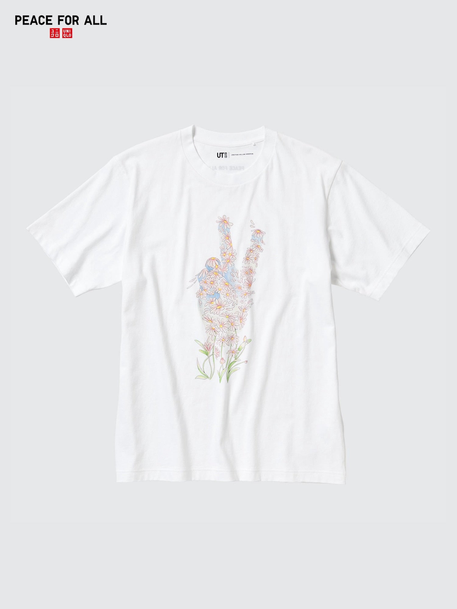 PEACE FOR ALL JW Anderson UT (Short Sleeve Graphic T-Shirt) - WHITE