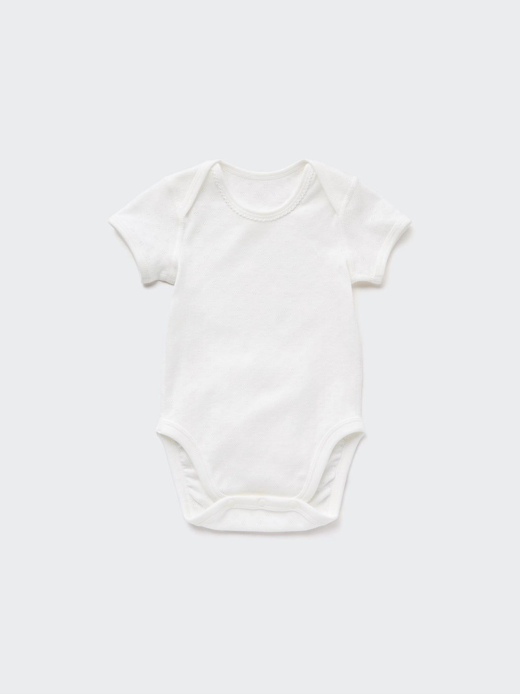 Short Sleeve Bodysuit (Pointelle) - PINK