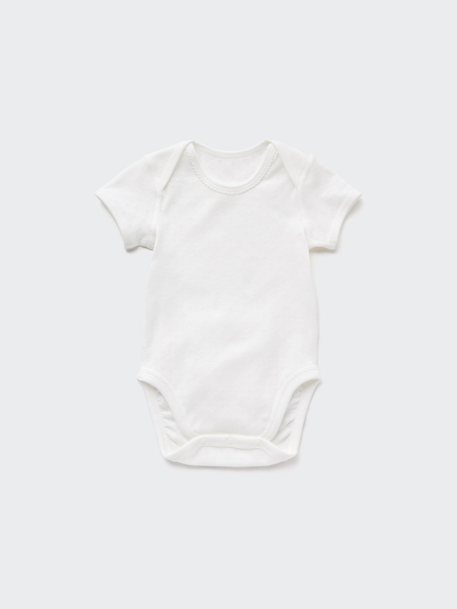 Short Sleeve Bodysuit (Pointelle) - PINK