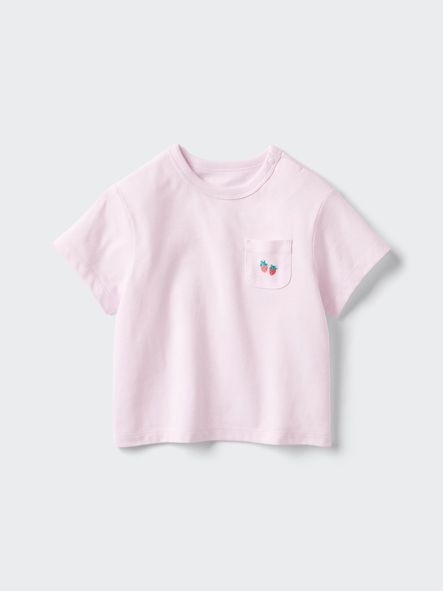 AIRism Cotton Crew Neck T-Shirt Patch - PINK