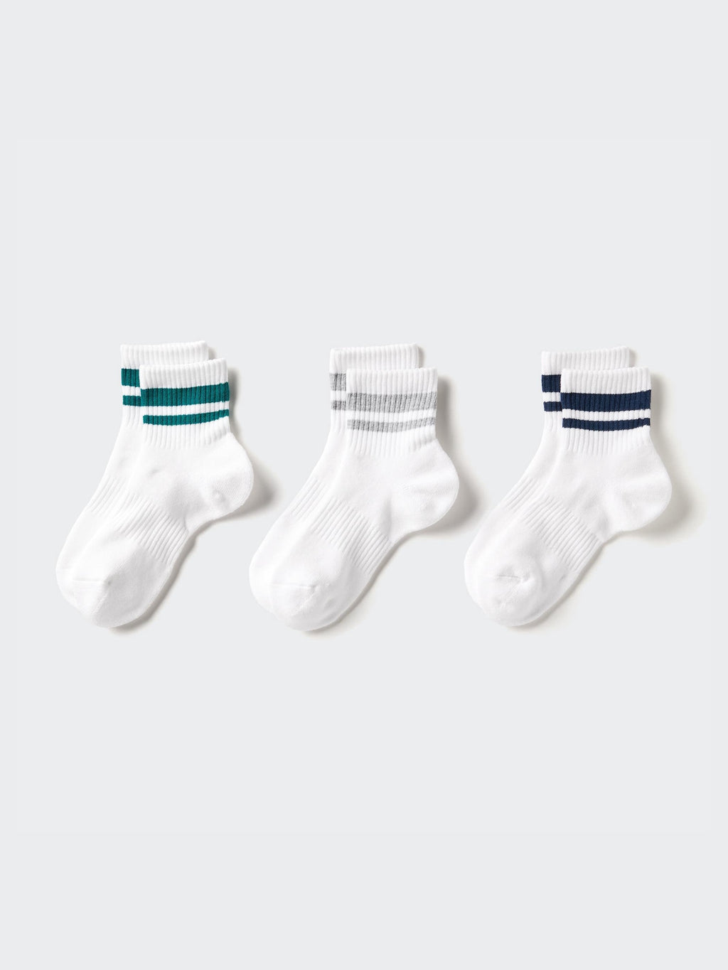 Regular socks 3P (crew pile line) - BLACK