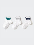 Regular socks 3P (crew pile line) - BLACK