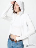 Ultra Stretch AIRism UV Protection Full-Zip Hoodie - WHITE