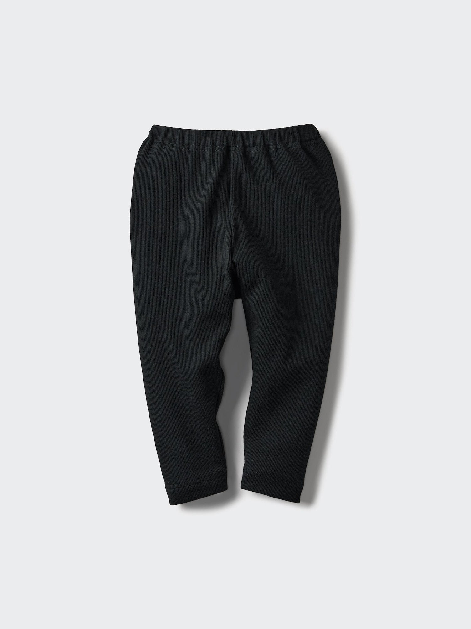 Relaxed Fit Leggings Ribbed - BLACK