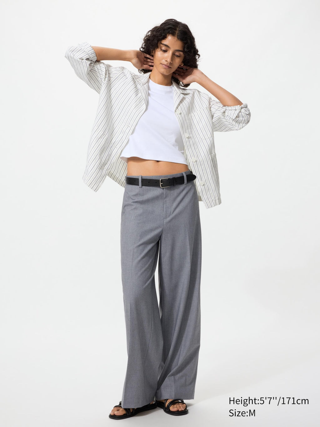Smart Wide Pants (Regular Length) - GRAY