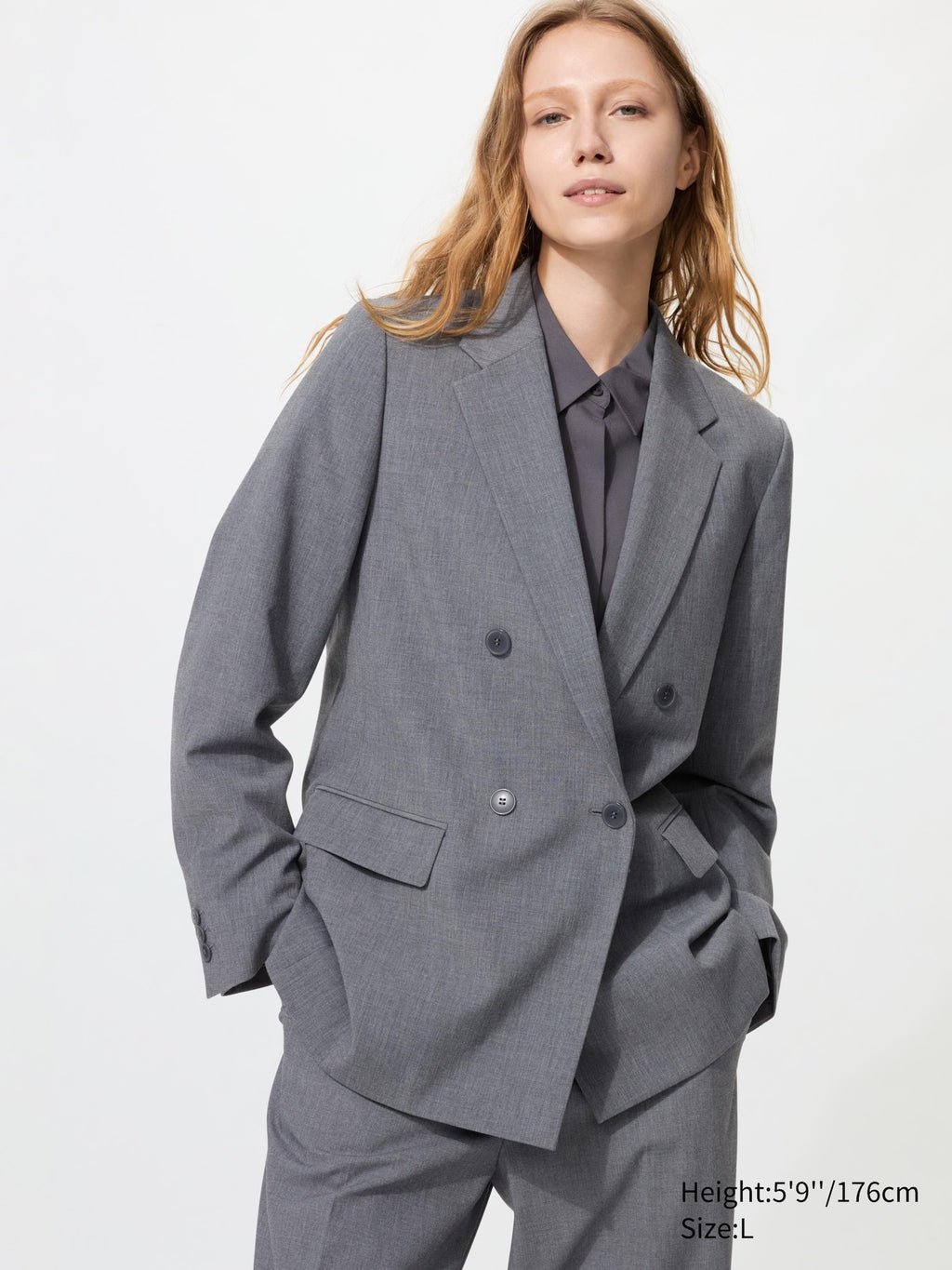 Double Breasted Jacket - GRAY