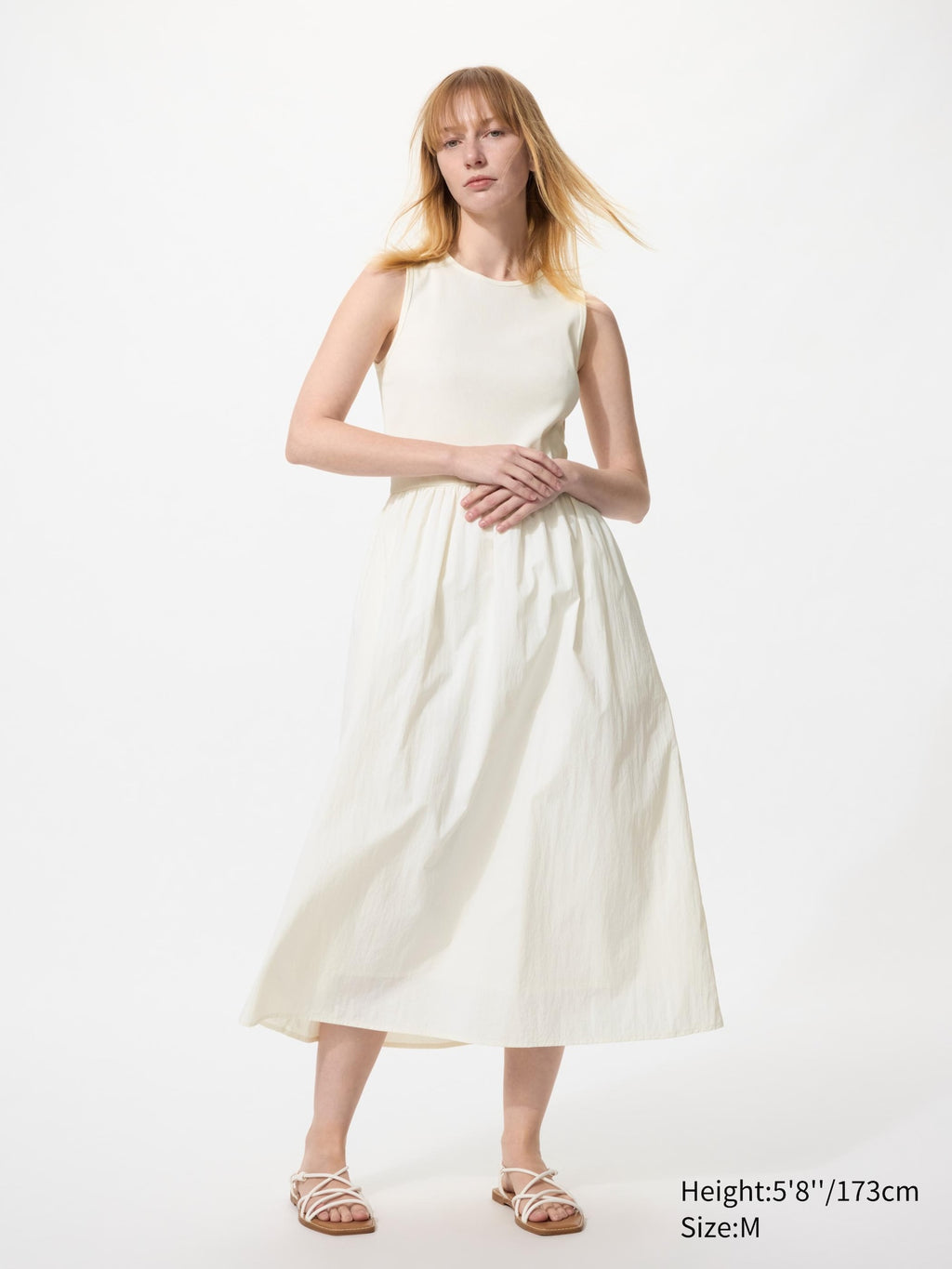 Combination Dress Sleeveless - WHITE