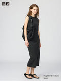 3D Cotton Knit Dress - BLACK