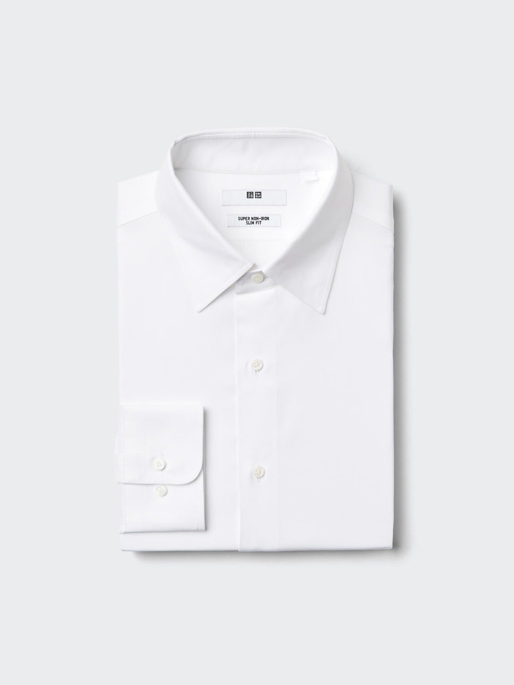 Super Non Iron Slim Fit Shirt Long Sleeve (Regular) - WHITE