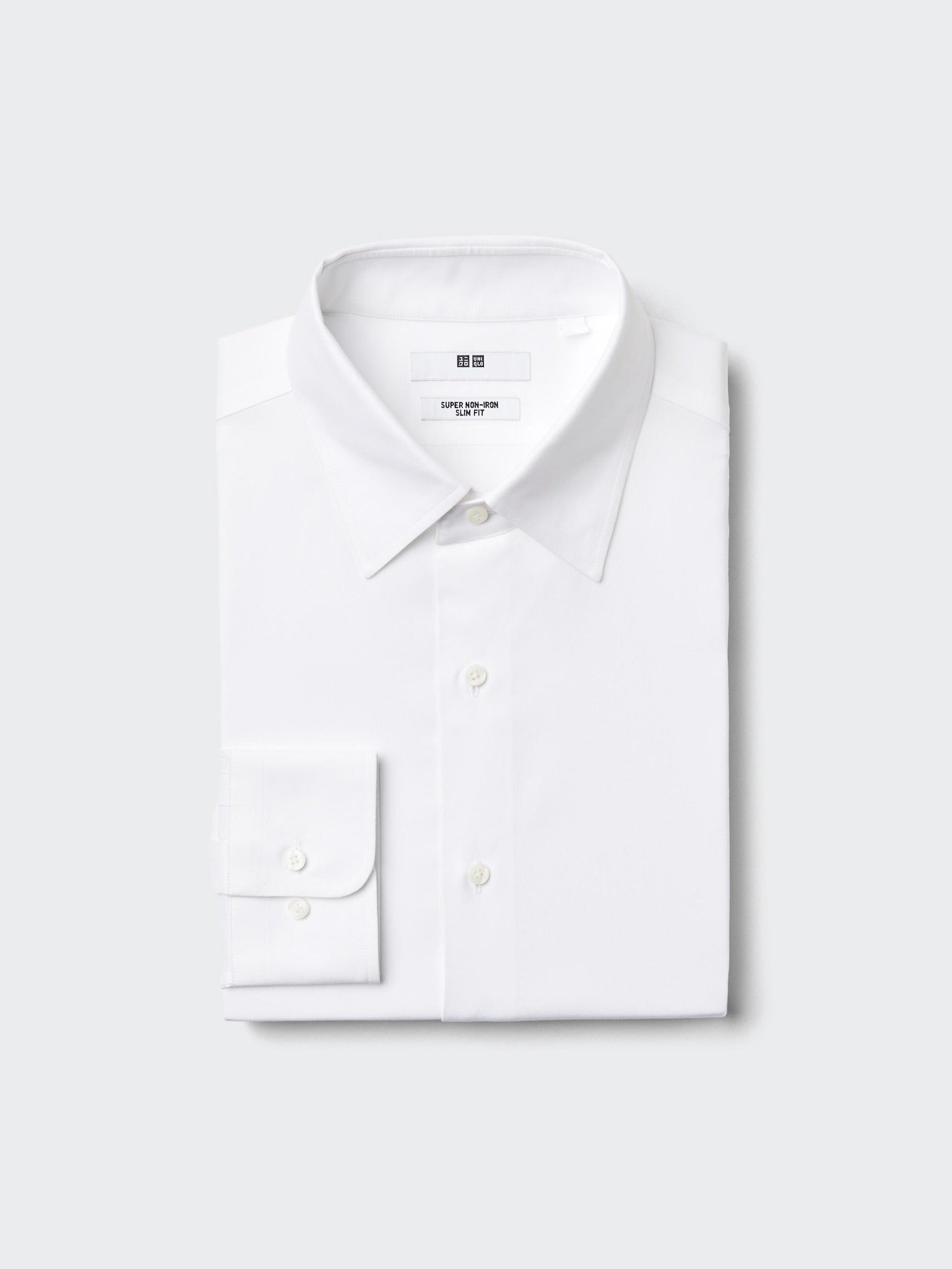 Super Non Iron Slim Fit Shirt Long Sleeve (Regular) - WHITE
