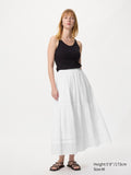 Tiered Maxi Skirt - WHITE