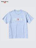 PEACE FOR ALL K. Hosseini Short Sleeve T-Shirt - LIGHT BLUE