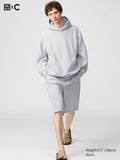 Sweat Wide Shorts - NAVY