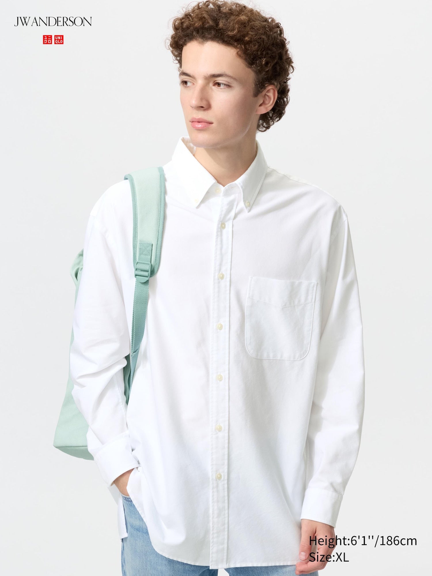 Oxford Oversized Shirt Long Sleeve - WHITE