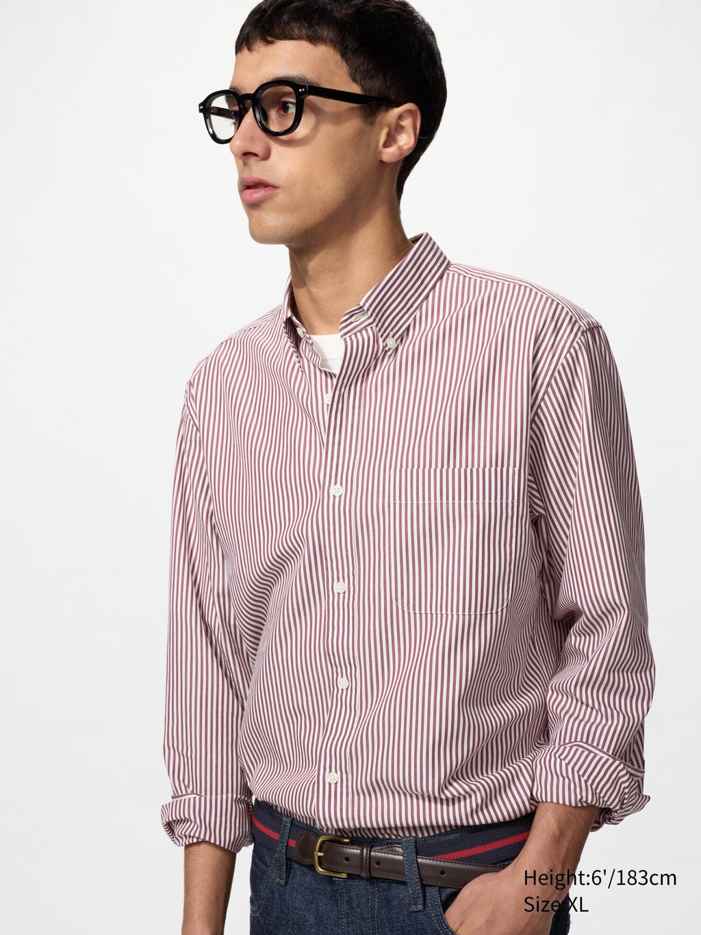Broadcloth Shirt Long Sleeve Striped - GREEN