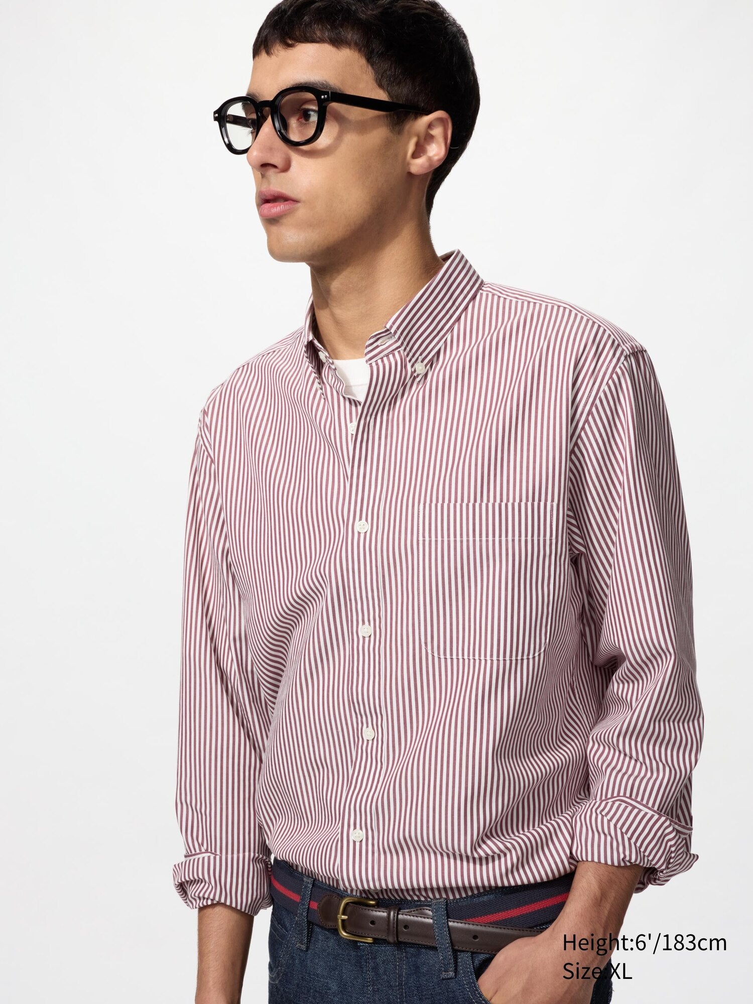 Broadcloth Shirt Long Sleeve Striped - GREEN