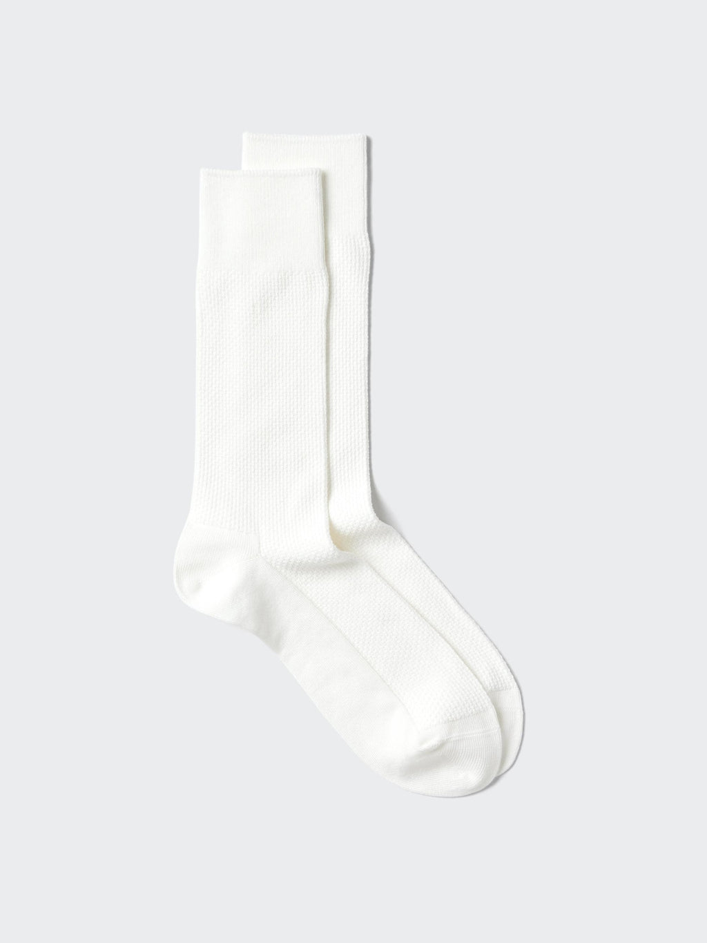 Supima Cotton Pique Socks - WHITE
