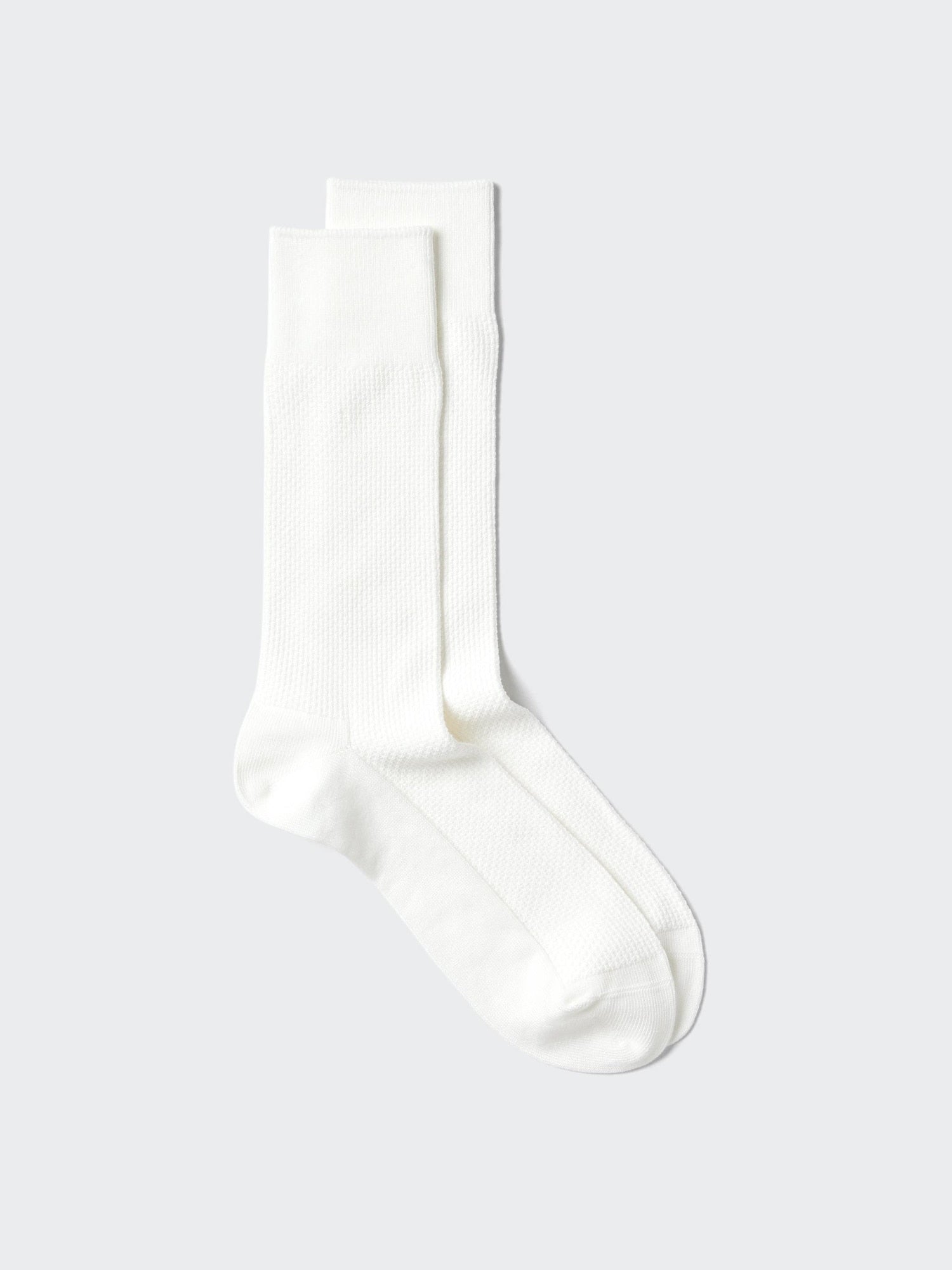 Supima Cotton Pique Socks - WHITE