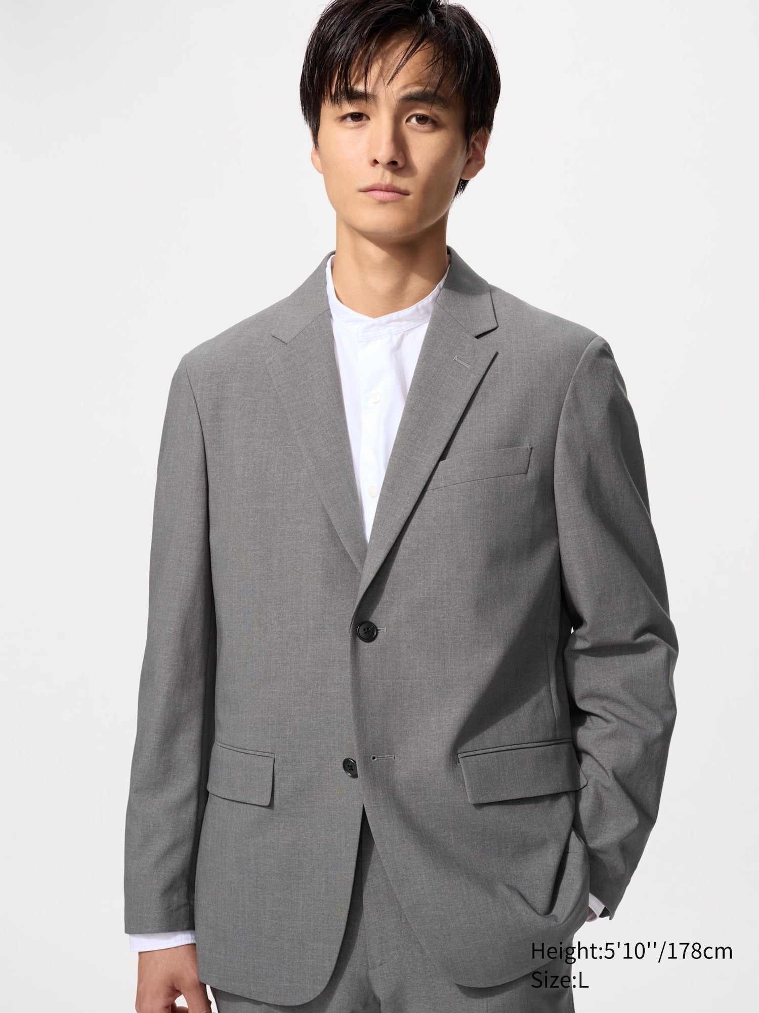 Miracle Air Jacket (AirSense Jacket) (Wool Like) (Co-ord) - DARK GRAY
