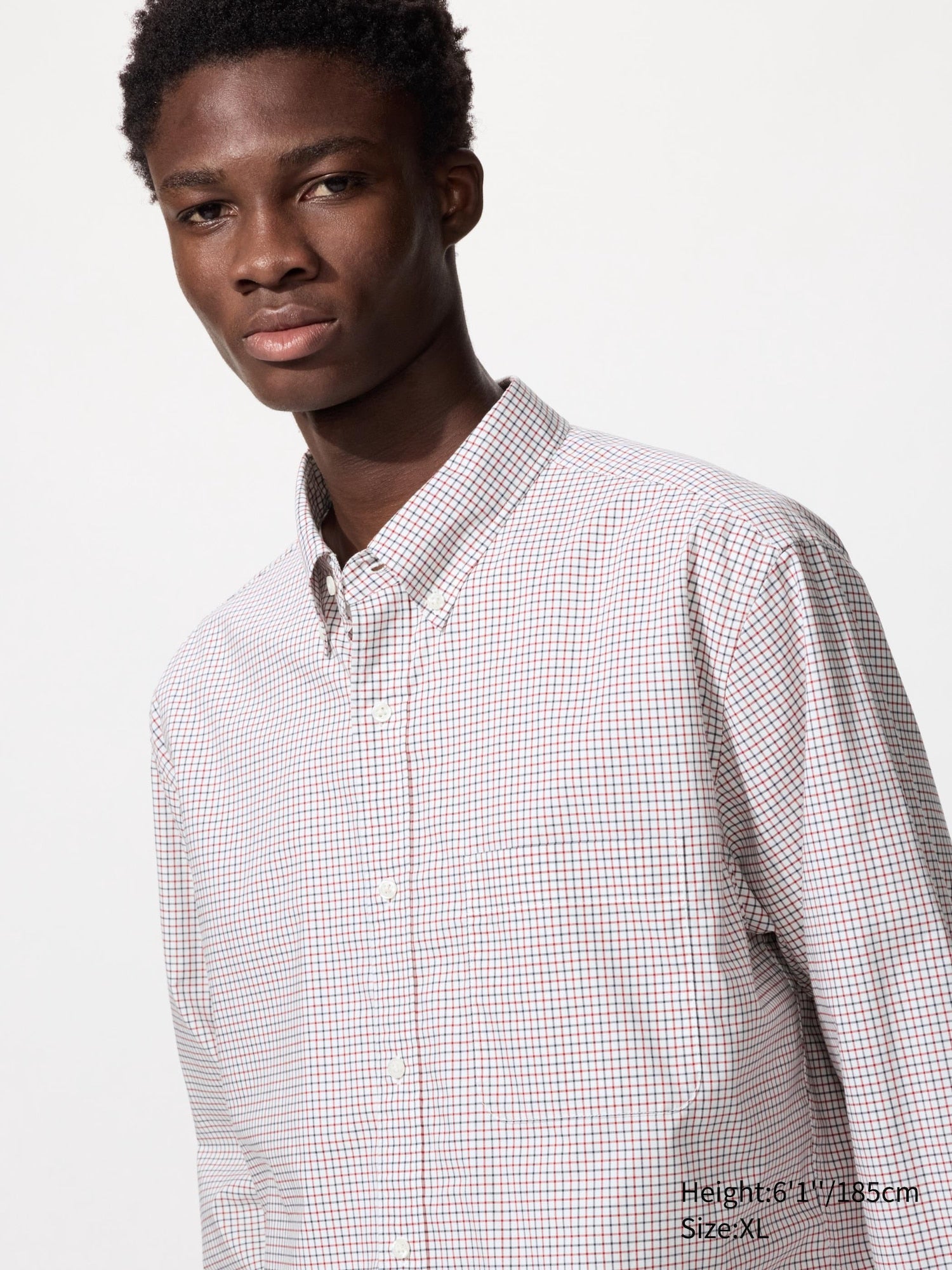 Broadcloth Shirt Long Sleeve Check - RED