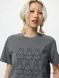 miffy in bloom UT (Short Sleeve Graphic T-Shirt) - GRAY
