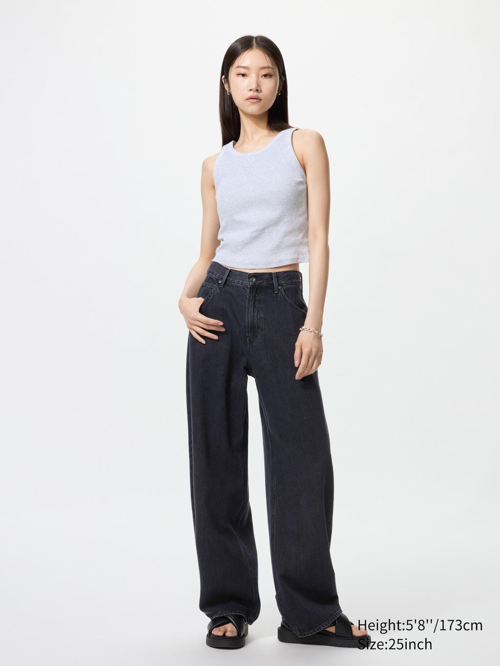 Baggy Curve Jeans (Longer Length) - DARK GRAY