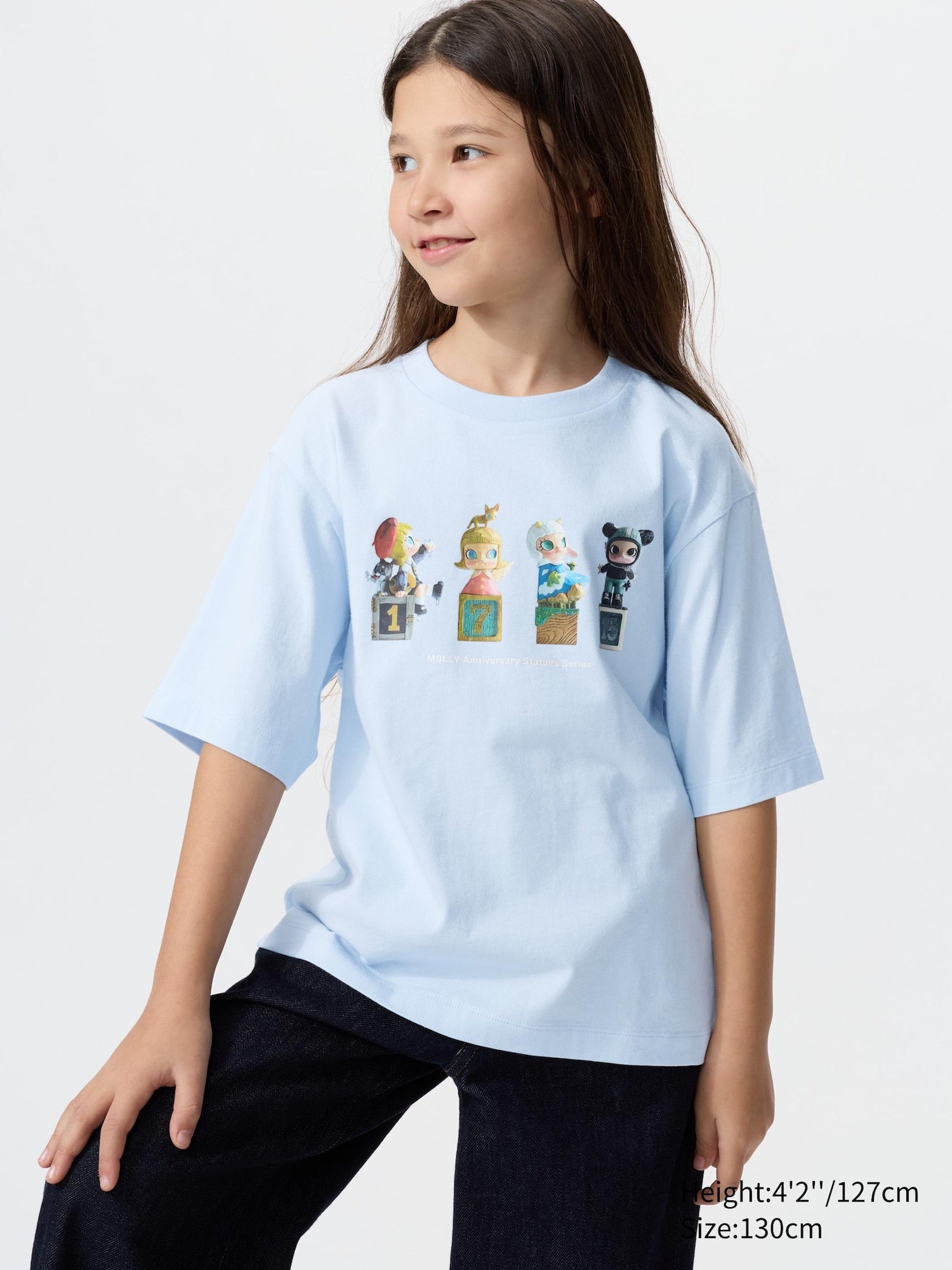 GIRLS POP MART UT - MOLLY (Short Sleeve Graphic T-Shirt) - LIGHT BLUE