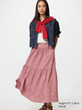 Tiered Maxi Skirt - RED
