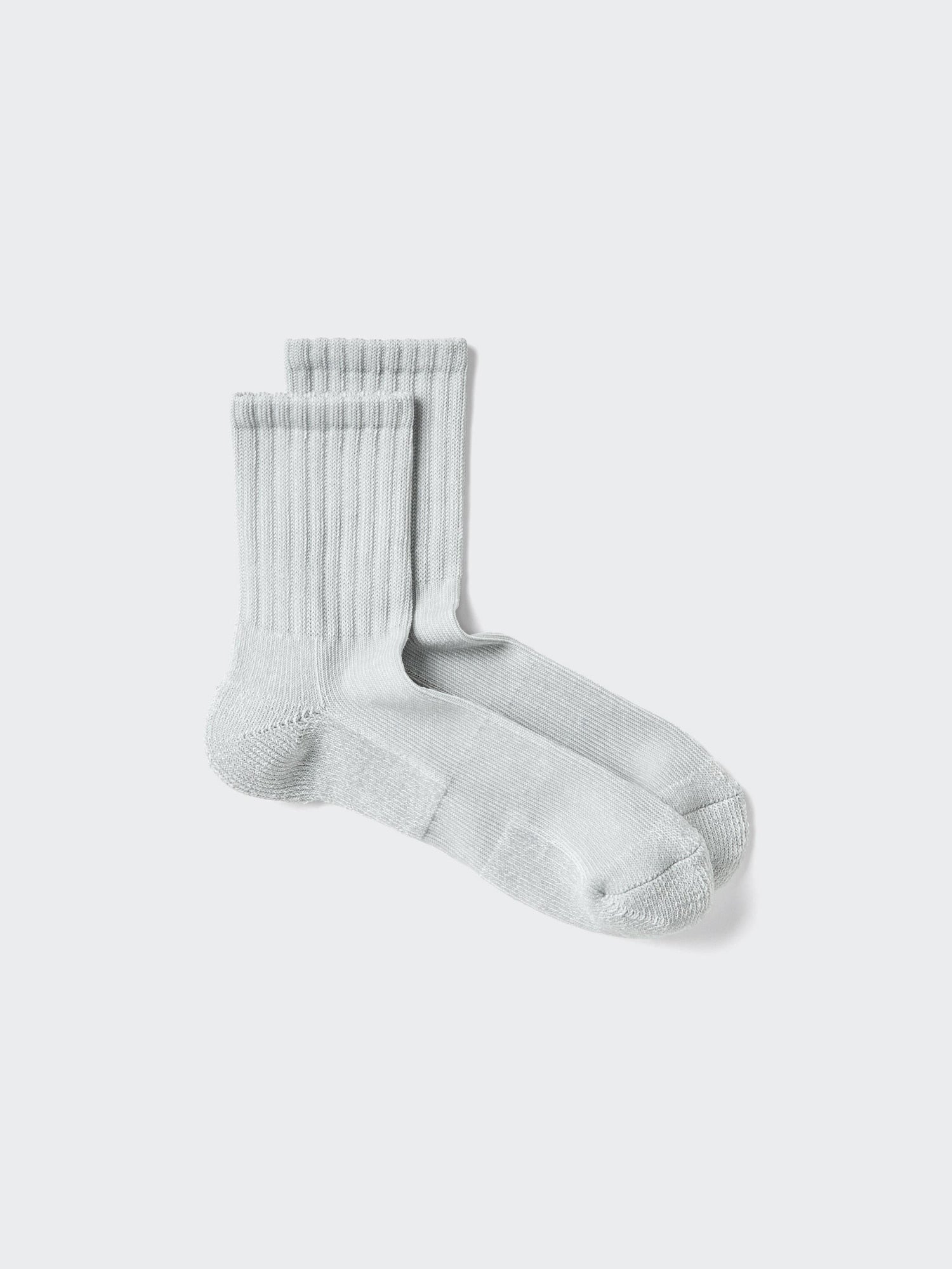 Half Socks Ribbed - LIGHT GRAY