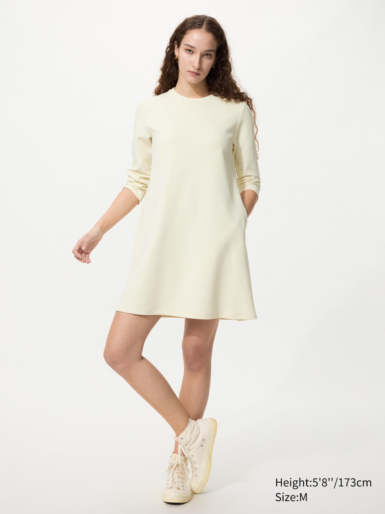 Jersey A Line Dress - OFF WHITE