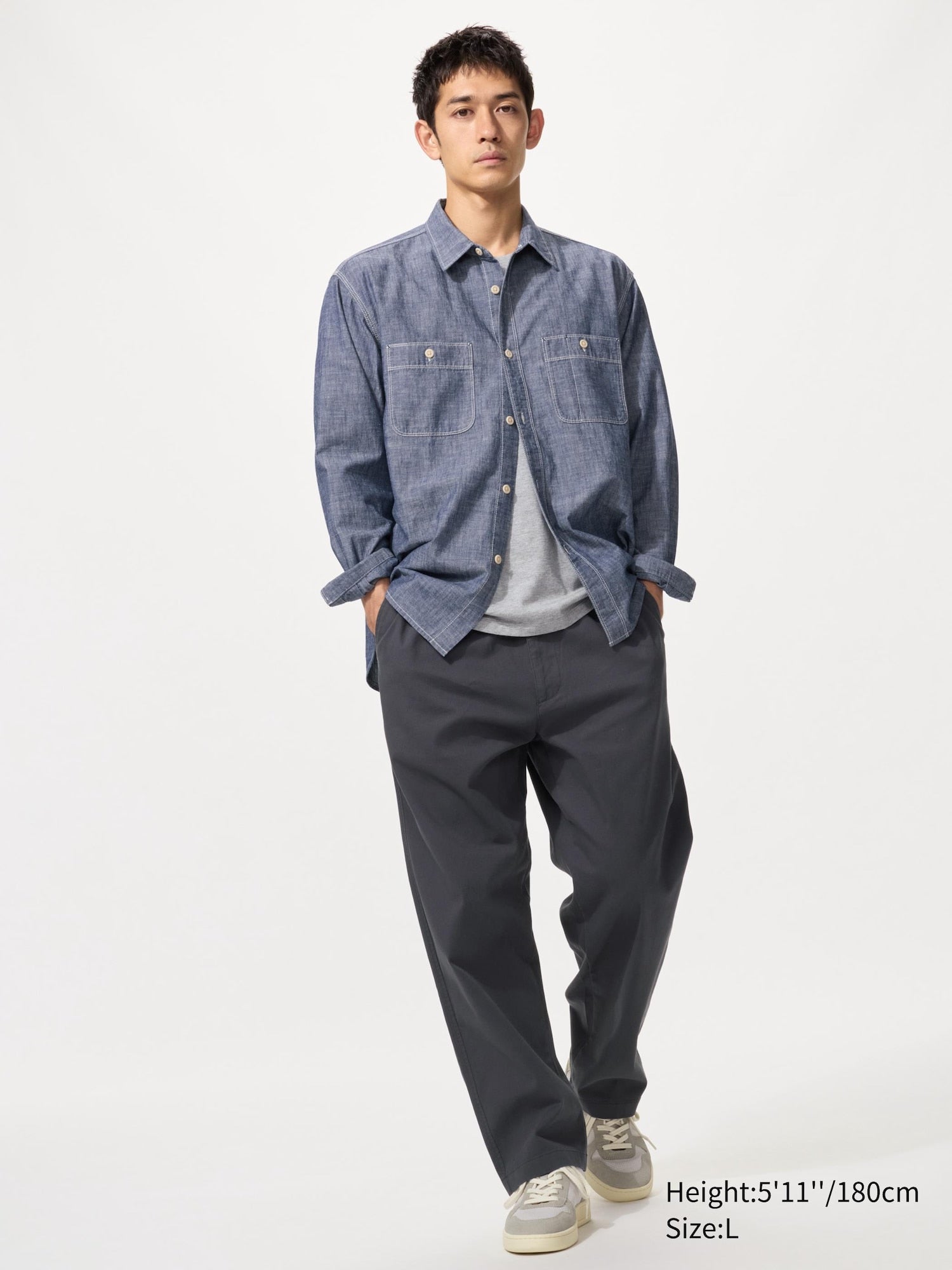 Stretch Easy Ankle Pants - DARK GRAY