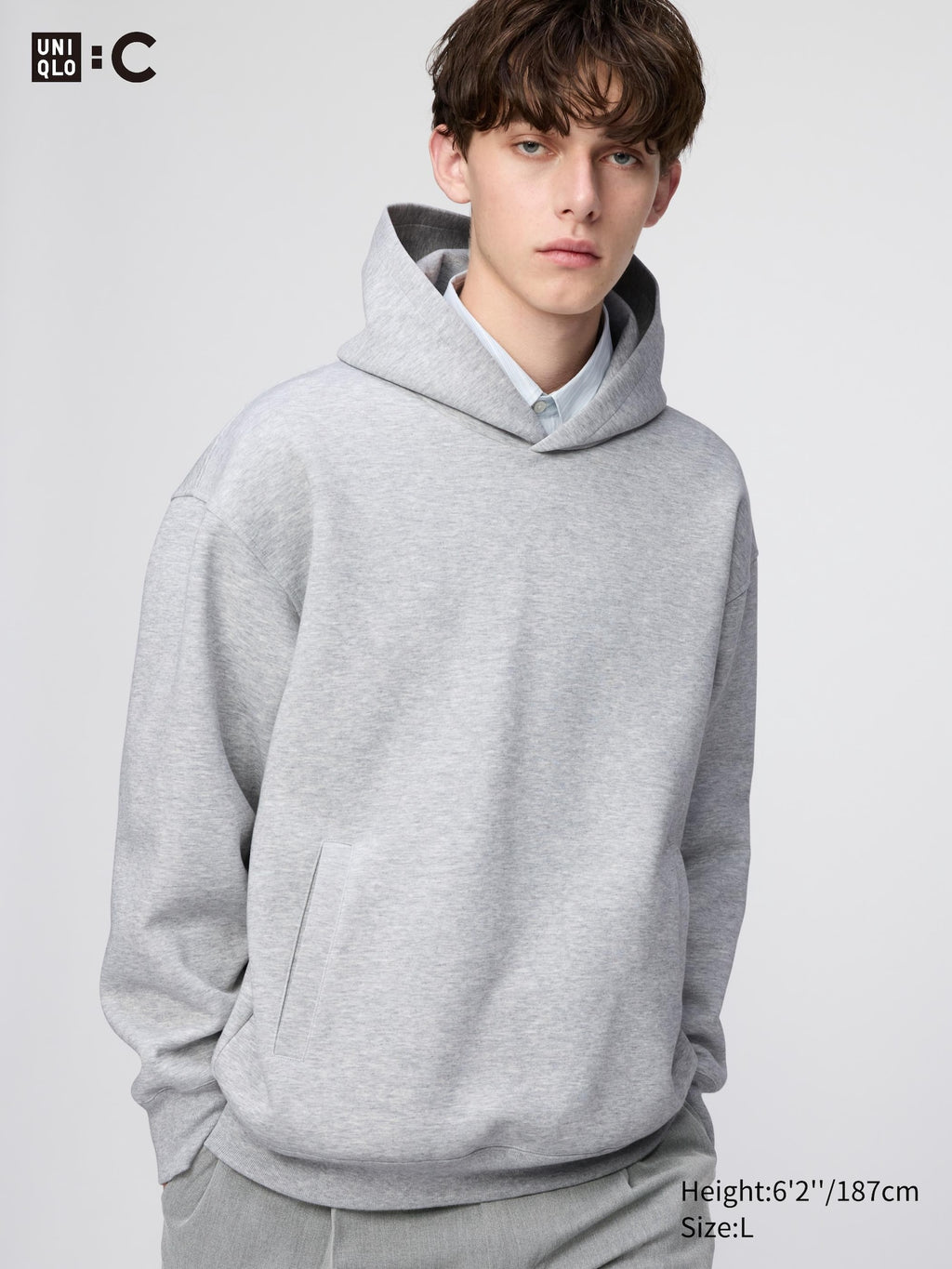 Sweat Oversized Hoodie - GRAY