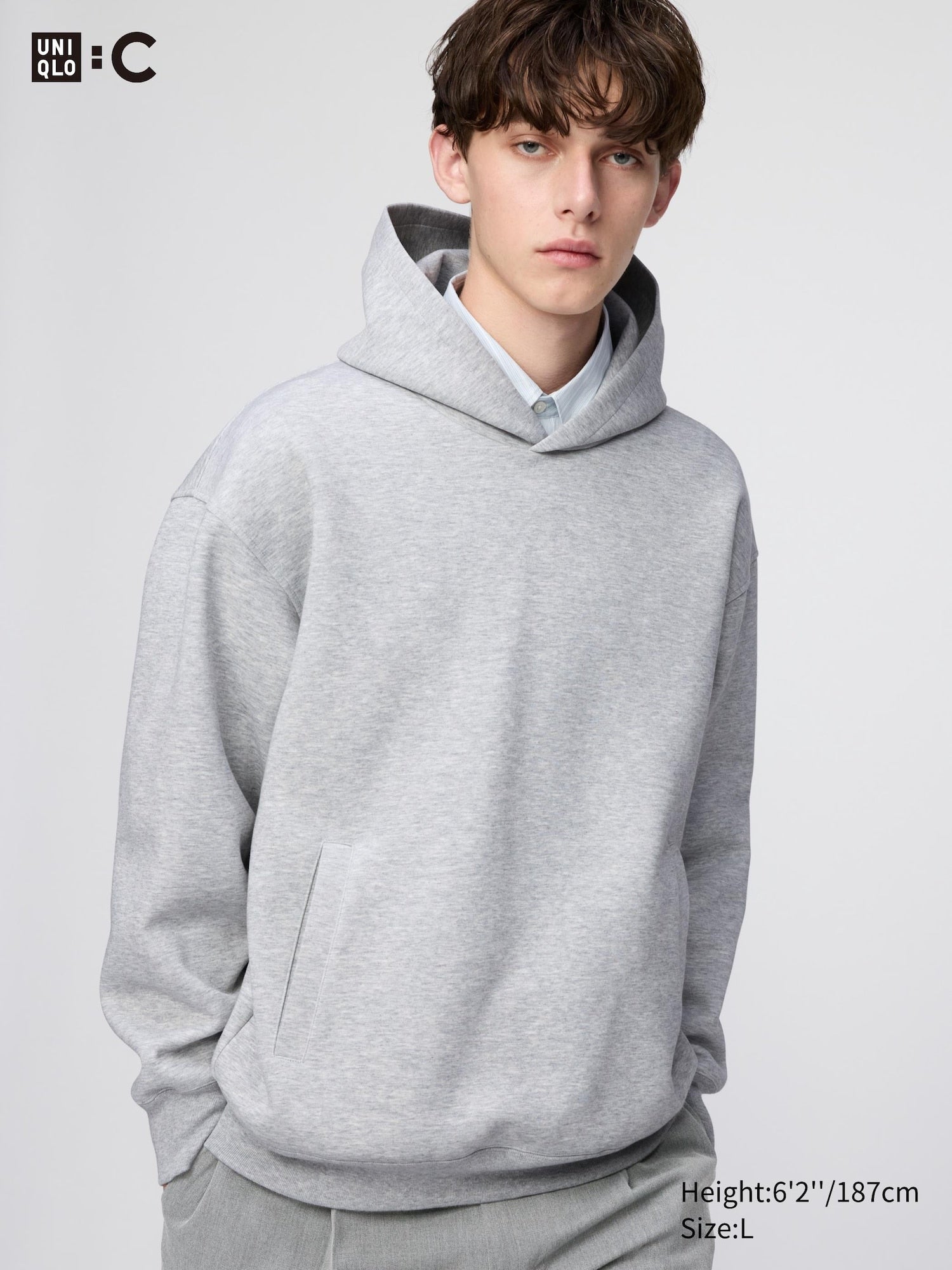 Sweat Oversized Hoodie - GRAY