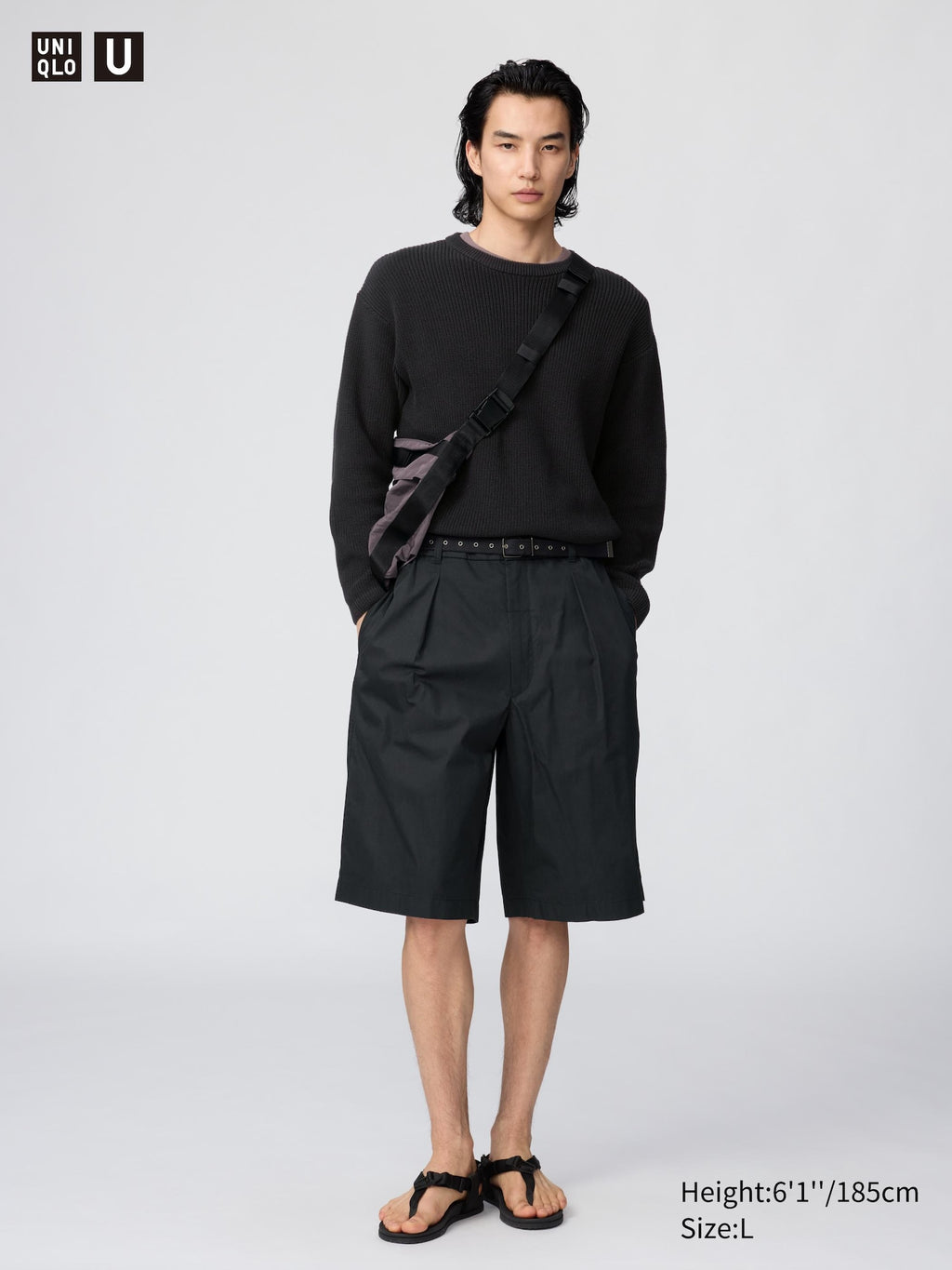 Pleated Wide Shorts - BROWN