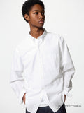 Extra Fine Cotton Broadcloth Long Sleeve Shirt - WHITE