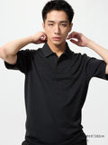DRY-EX Polo Shirt Patterned - BLACK