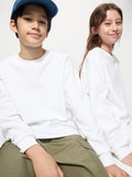 KIDS AIRism Cotton Crew Neck T Long Sleeve - WHITE