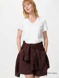 Slub Jersey V Neck T - WHITE