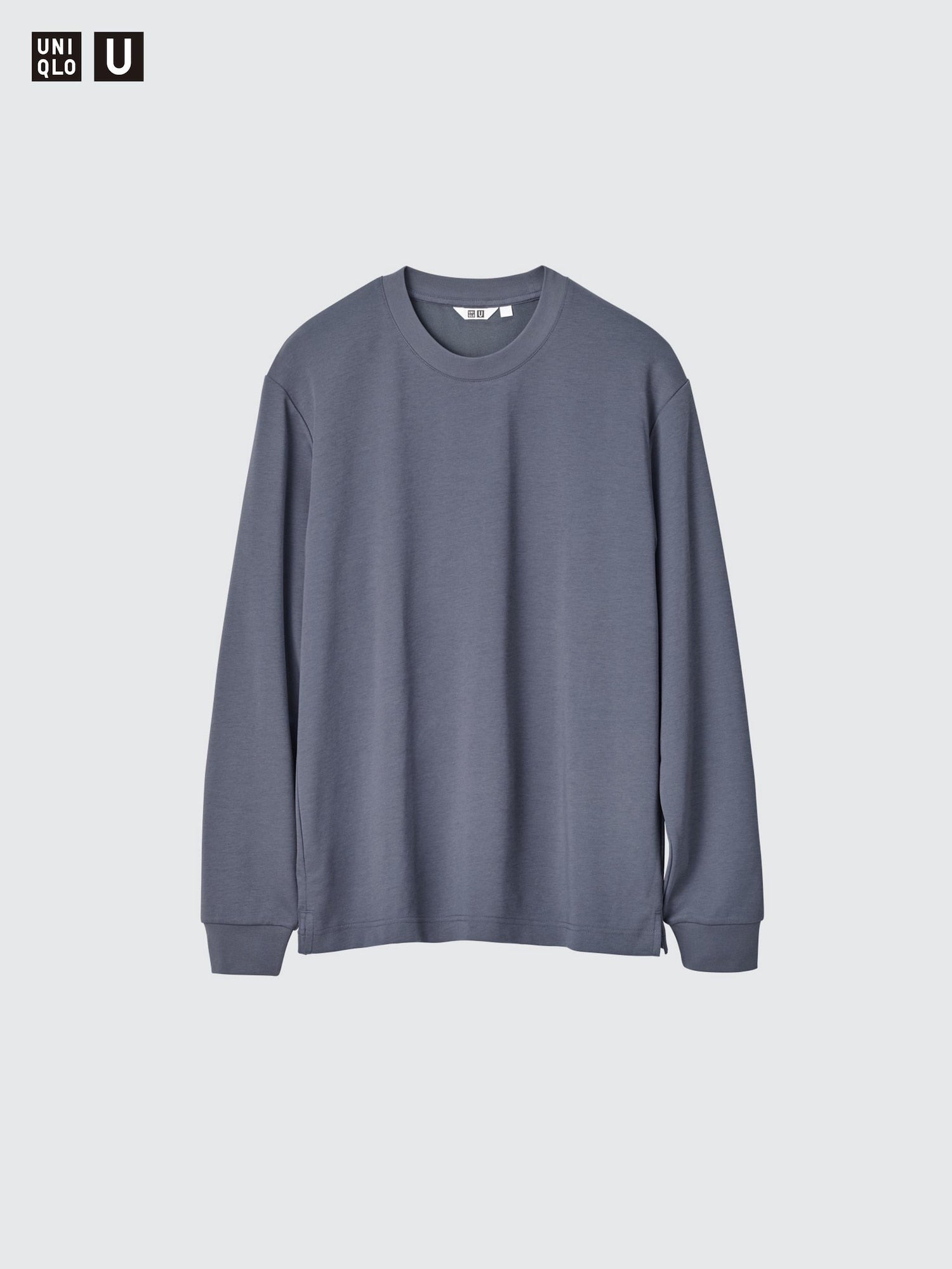 AIRism Cotton Crew Neck Long Sleeve T-Shirt - WHITE