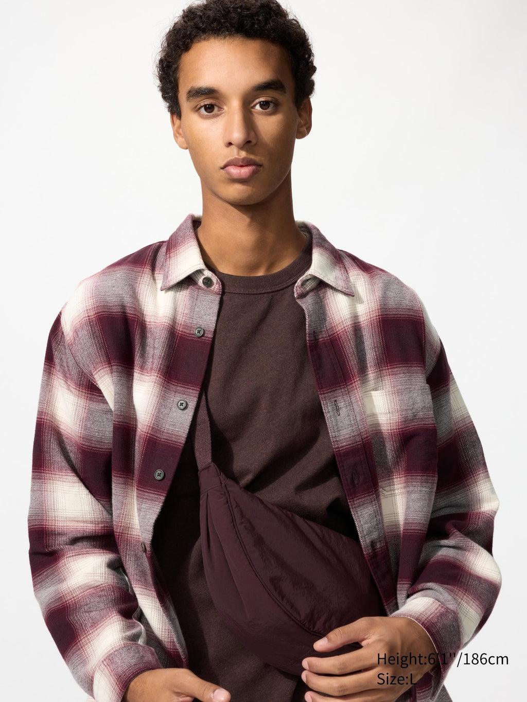 Flannel Checked Shirt Long Sleeve - OFF WHITE