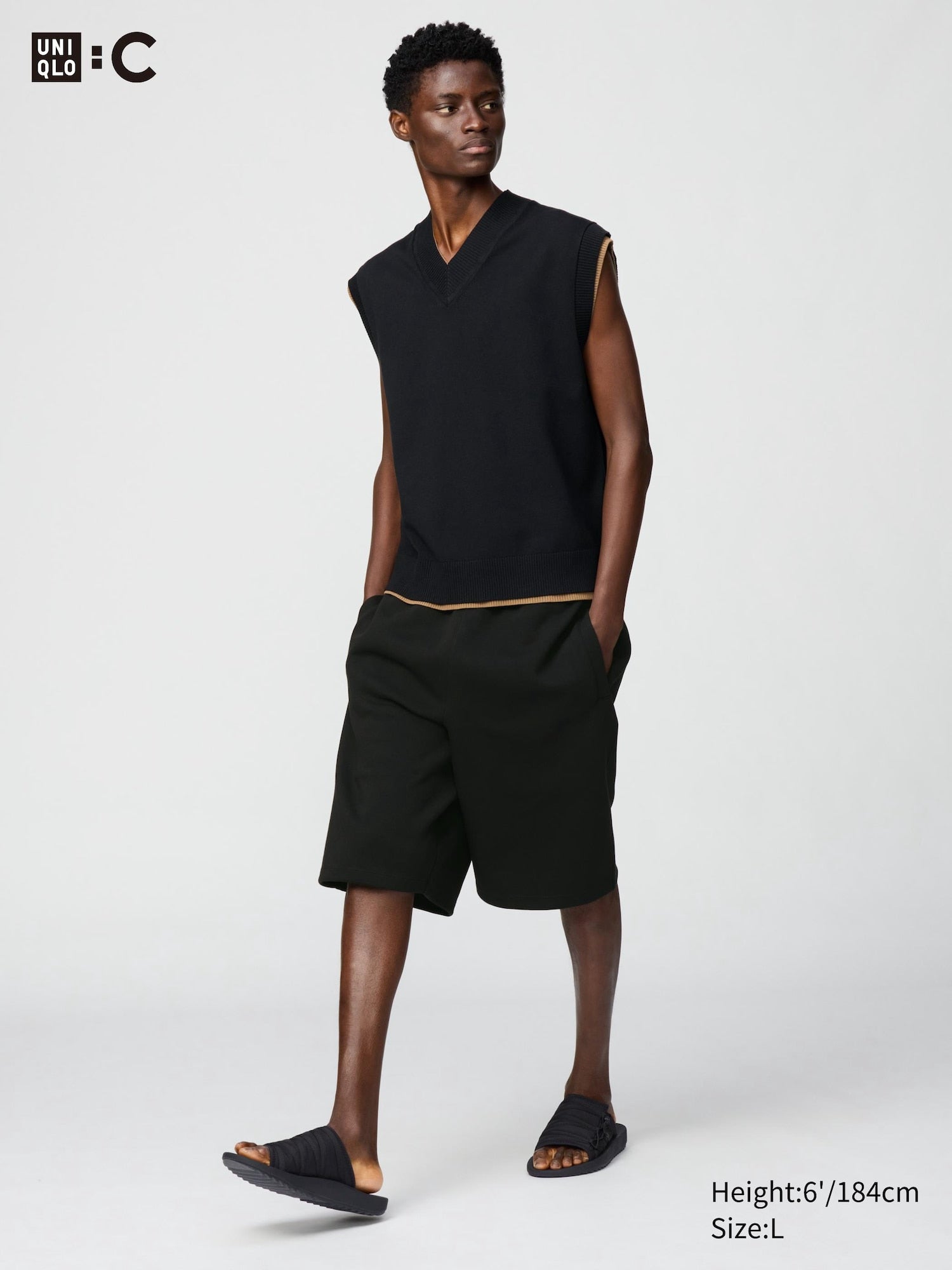 Sweat Wide Shorts - NAVY