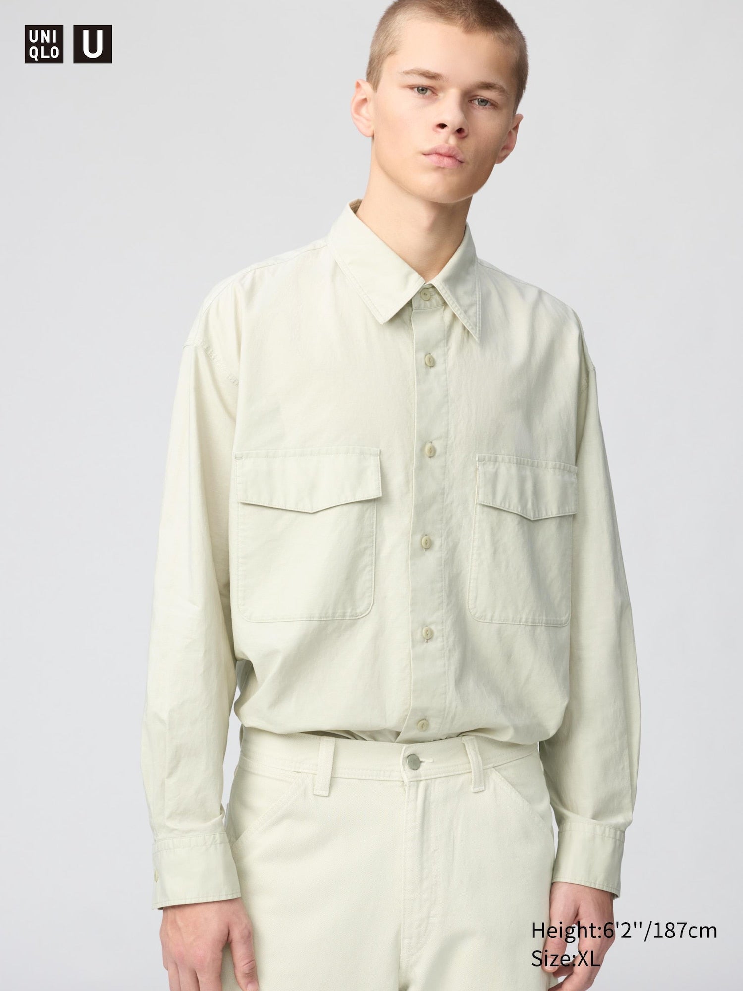 Work Oversized Shirt Long Sleeve - BLACK