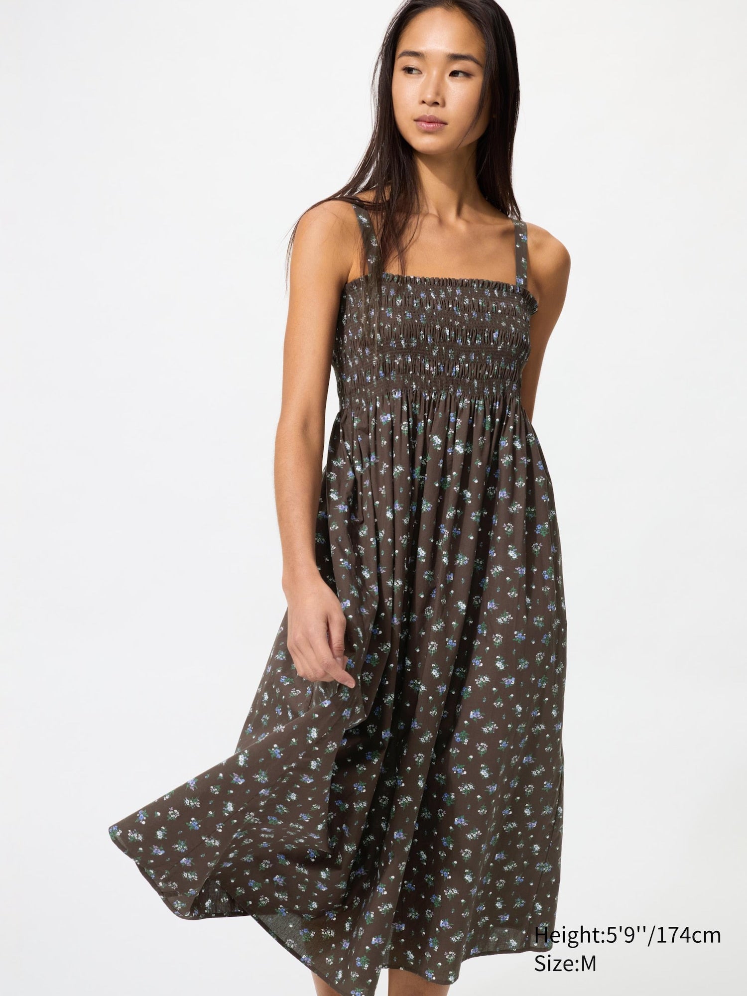 Cotton Shirring Dress - OFF WHITE