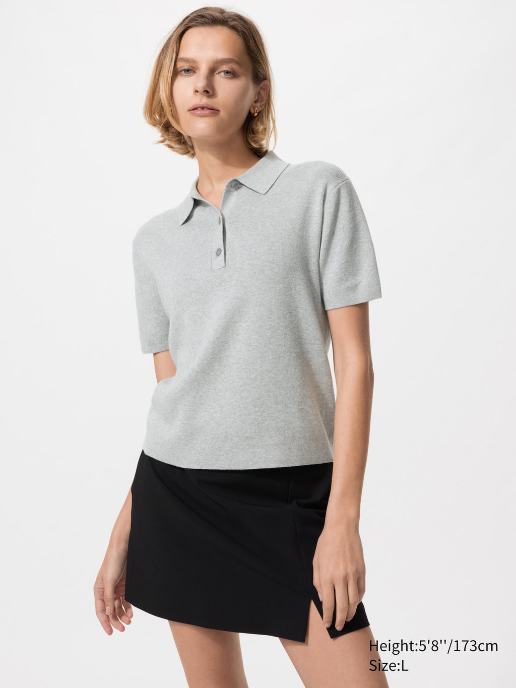 Polo Sweater Short Sleeve - OFF WHITE