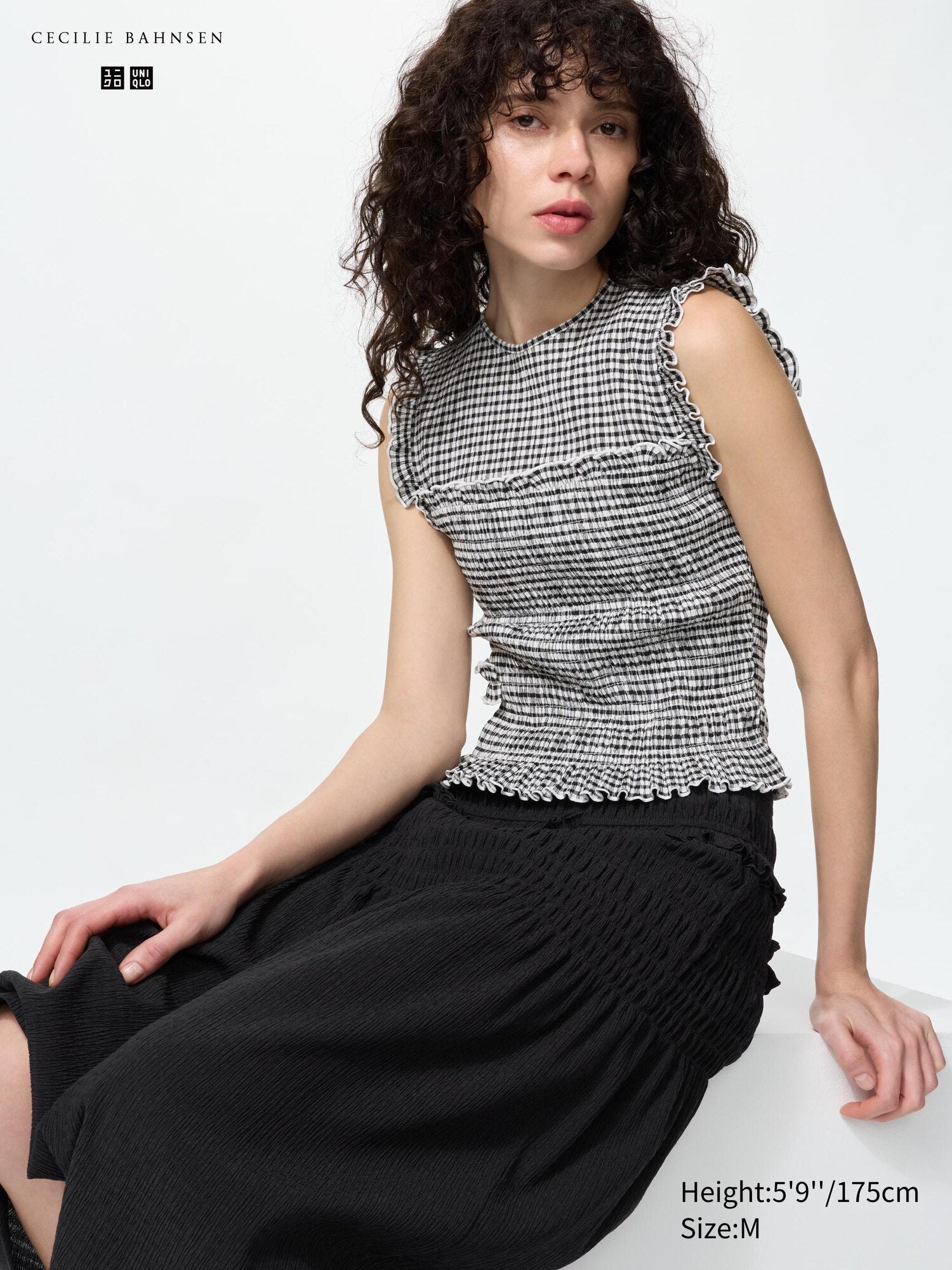 Shirring T Sleeveless - WHITE