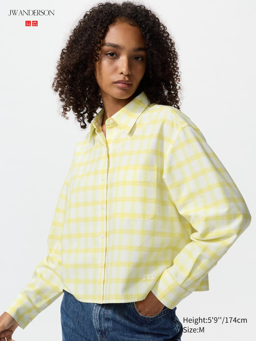 Oxford Boxy Shirt Long Sleeve Check - PINK