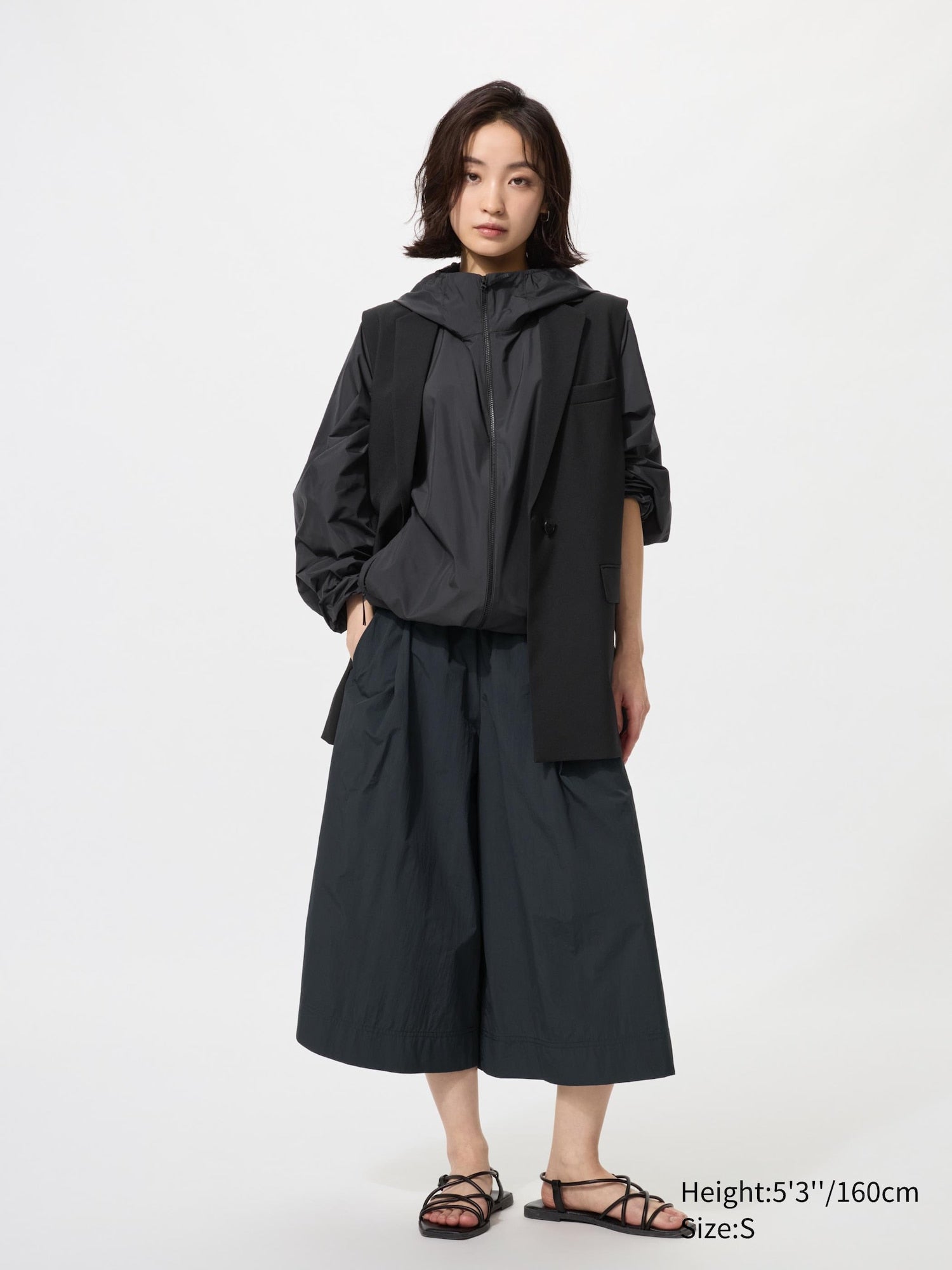 Nylon Culotte (Shorter Length) - BLACK